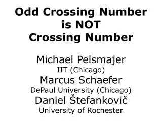 Odd Crossing Number is NOT Crossing Number