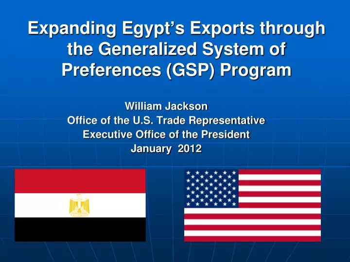 expanding egypt s exports through the generalized system of preferences gsp program