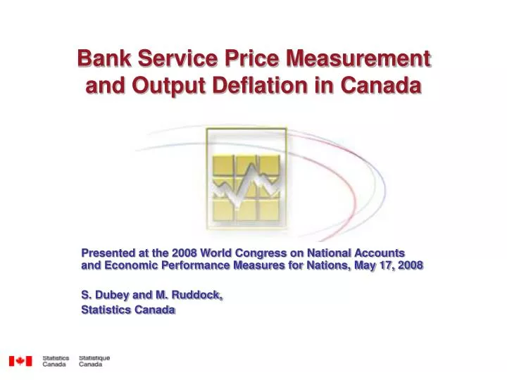 bank service price measurement and output deflation in canada