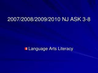 2007/2008/2009/2010 NJ ASK 3-8
