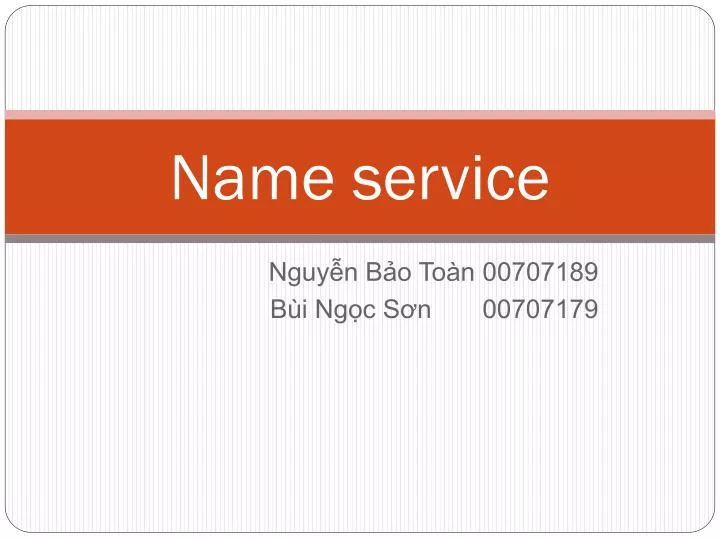 name service