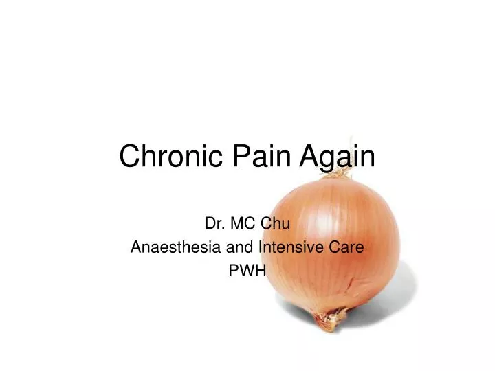 chronic pain again
