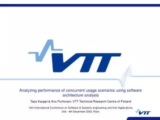 analyzing performance of concurrent usage scenarios using software architecture analysis