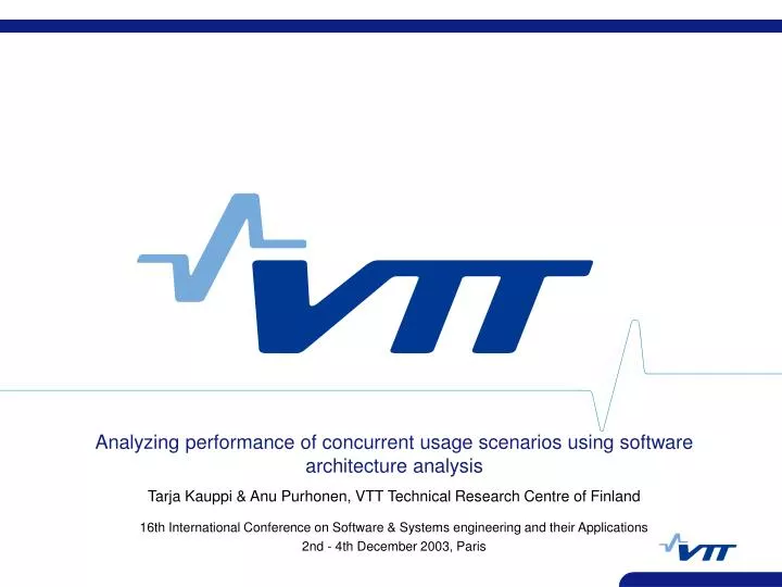 analyzing performance of concurrent usage scenarios using software architecture analysis