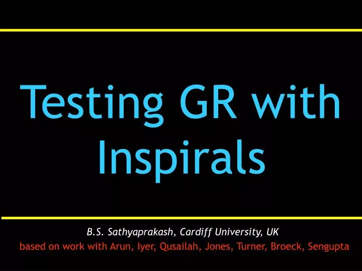 testing gr with inspirals