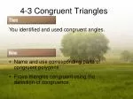 4-3 Congruent Triangles
