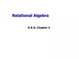 relational algebra