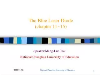 The Blue Laser Diode (chapter 11~15)