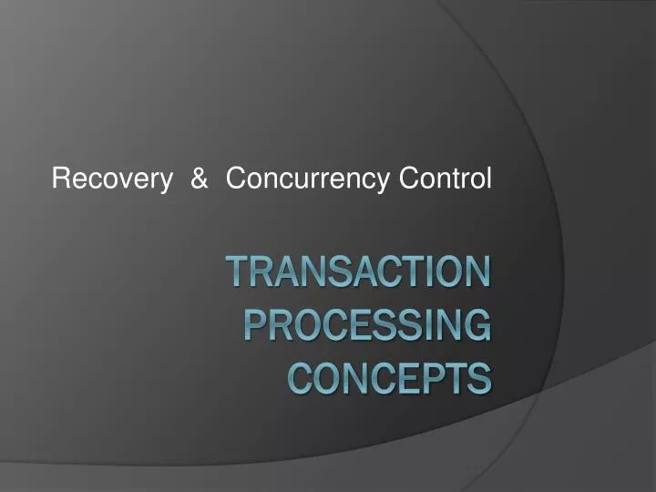 recovery concurrency control