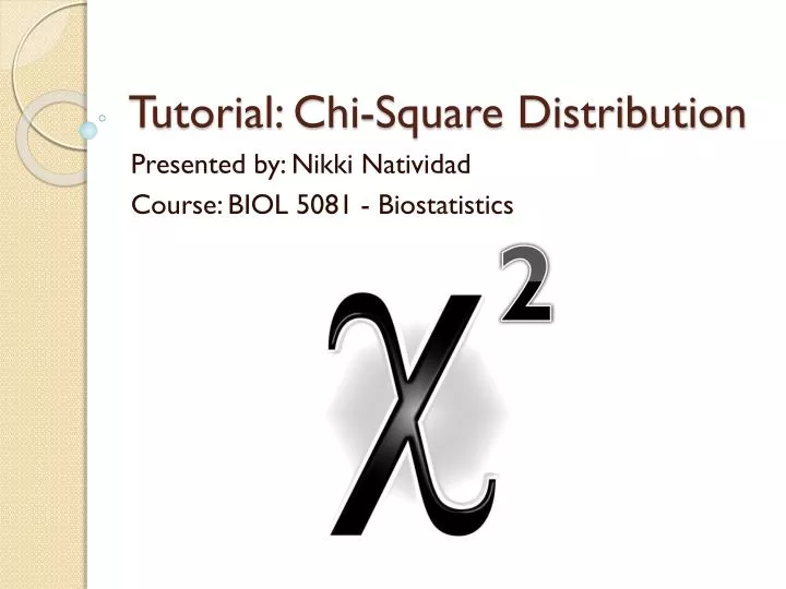 tutorial chi square distribution