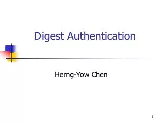 Digest Authentication