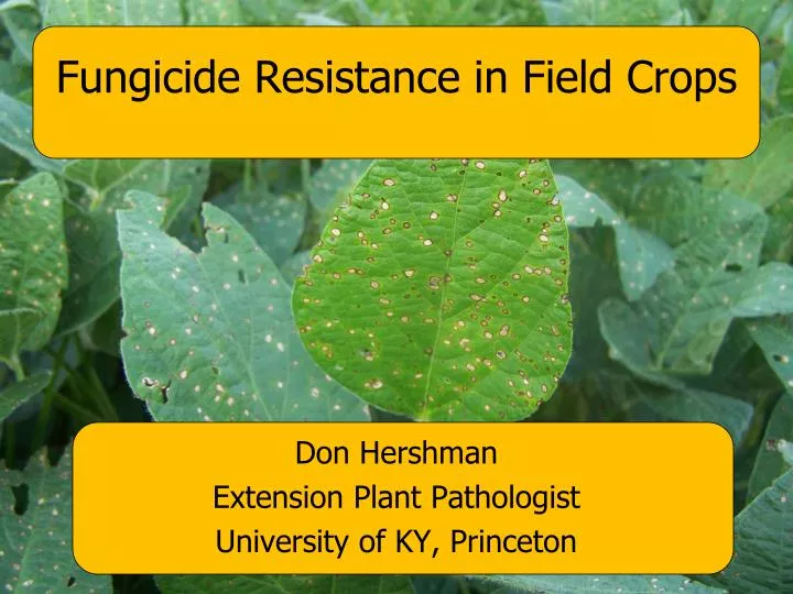 fungicide resistance in field crops