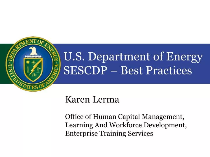 u s department of energy sescdp best practices