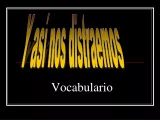 vocabulario