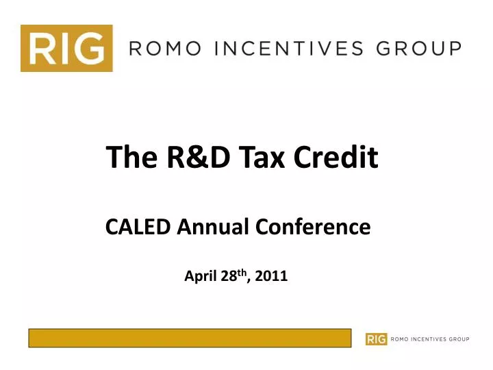 the r d tax credit