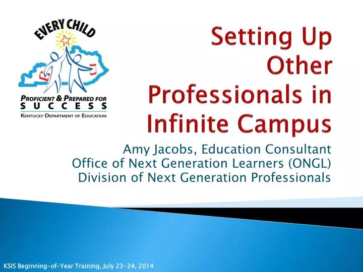 setting up other professionals in infinite campus