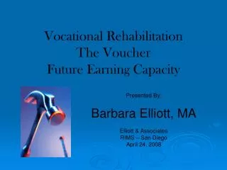 Vocational Rehabilitation The Voucher Future Earning Capacity