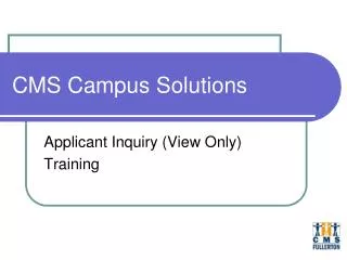 CMS Campus Solutions