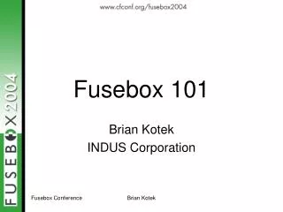 Fusebox 101