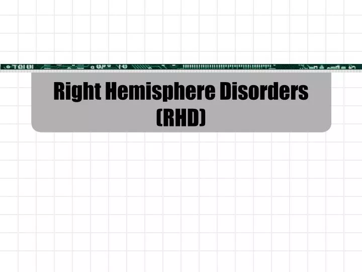 right hemisphere disorders rhd
