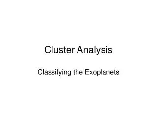 Cluster Analysis