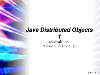 java distributed objects 1