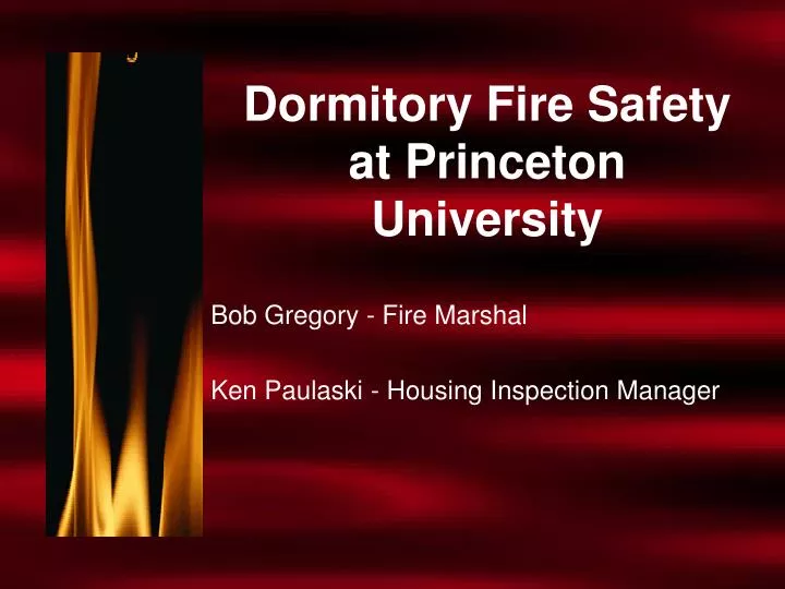dormitory fire safety at princeton university