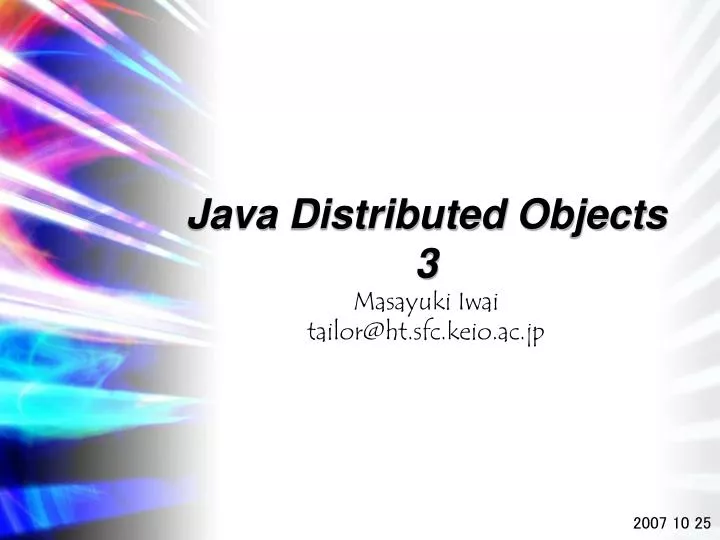 java distributed objects 3