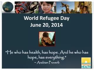 World Refugee Day June 20, 2014