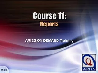 Course 11: Reports