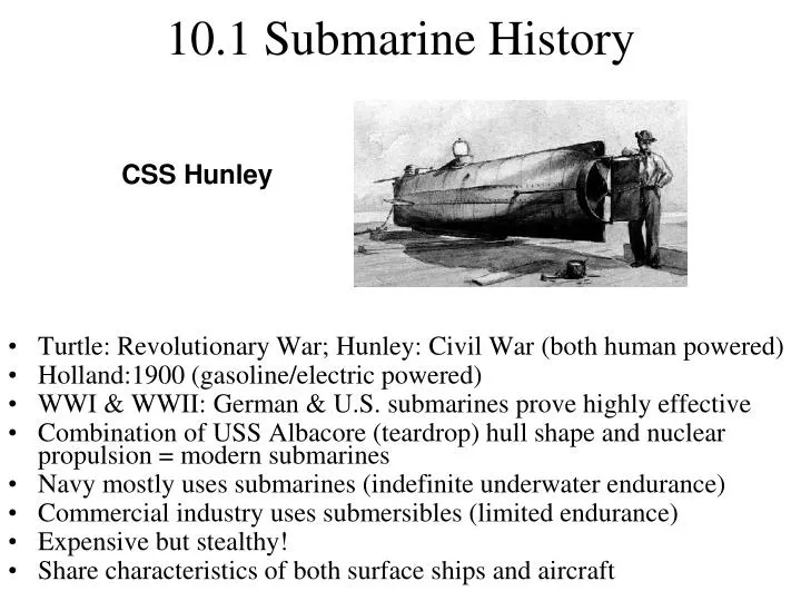 10 1 submarine history