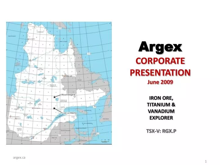 argex corporate presentation june 2009