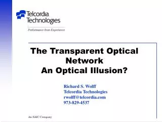 The Transparent Optical Network An Optical Illusion?