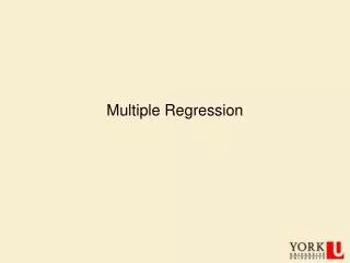 Multiple Regression