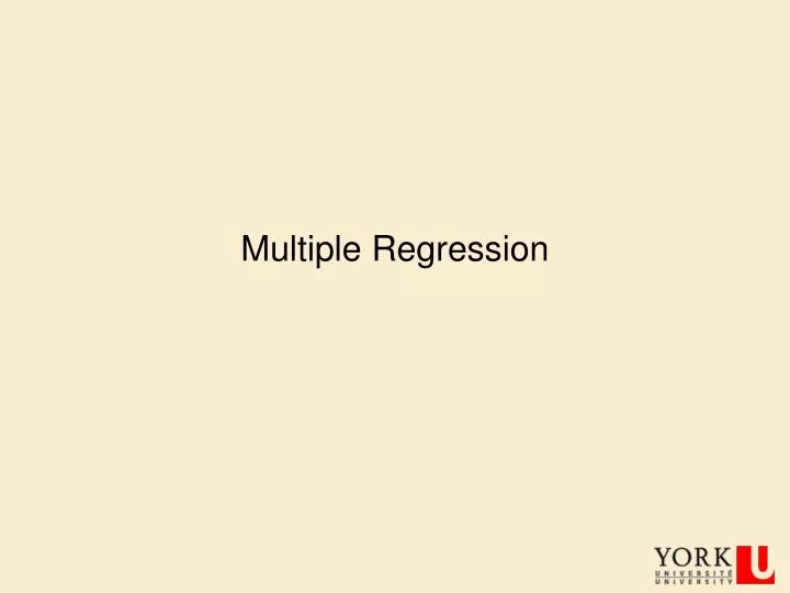 multiple regression