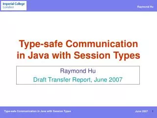 Type-safe Communication in Java with Session Types