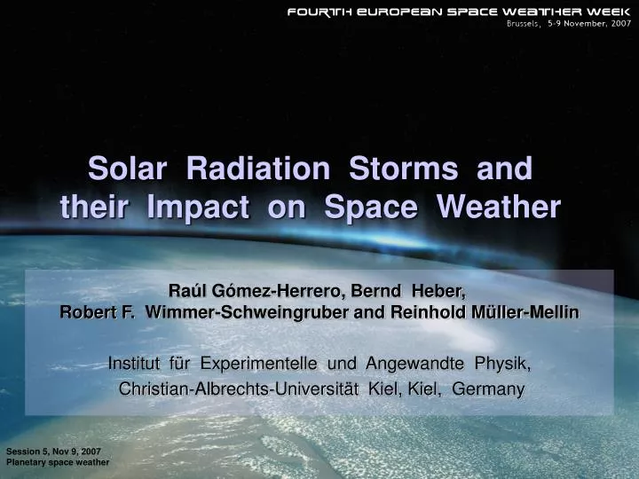 solar radiation storms and their impact on space weather