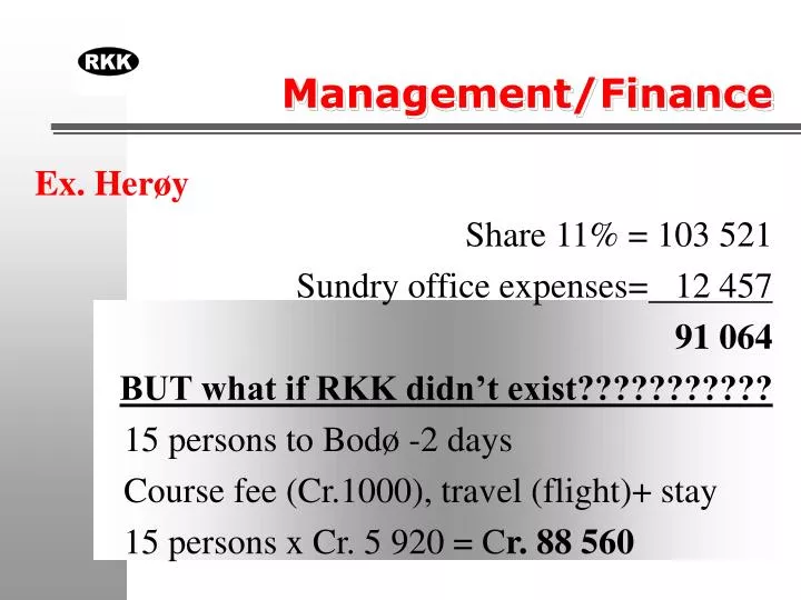 management finance