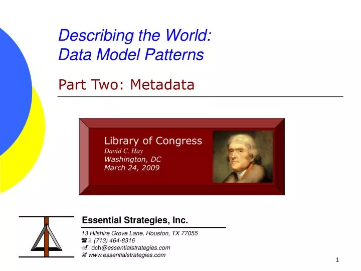 describing the world data model patterns