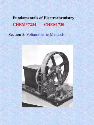 Fundamentals of Electrochemistry CHEM*7234	CHEM 720