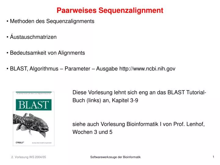 paarweises sequenzalignment