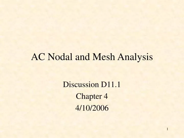 ac nodal and mesh analysis
