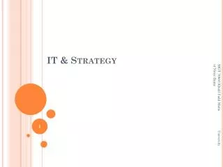 IT &amp; Strategy