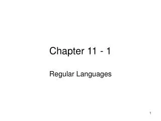 Chapter 11 - 1
