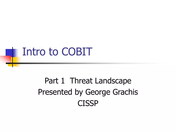 intro to cobit