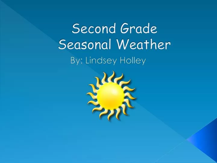 second grade seasonal weather