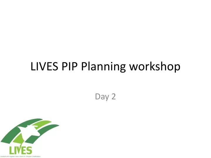 lives pip planning workshop