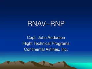 RNAV--RNP