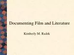 Documenting Film and Literature - slide 1