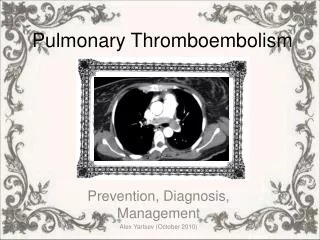 Pulmonary Thromboembolism